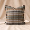 Plaid Linen and Cotton Pillow with Eyelash Fringe, MA VIE