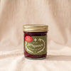 Jamagansett Vanilla Raspberry Preserves, 9 oz jar, on a natural cotton backdrop