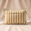 Striped Lumbar Pillow in Green, second view, MA VIE