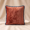 Leopard Velvet Pillow in Burnt Orange and Blue, second view, MA VIE