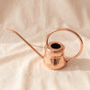 High-shine copper watering can seen from above showing the open mouth and handle arc, by Jatex International