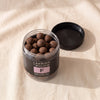 Lakrids F Dark and Sea Salt, Dark Chocolate-Coated Licorice, tub open, MA VIE studio