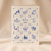 Baby Delft Tiles Card by Mr. Boddington's Studio on a natural cotton backdrop
