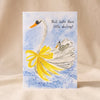 Baby Swan Card by Mr. Boddington's Studio on a natural cotton backdrop