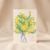 Biggest Bouquet Birthday Card by Mr. Boddington's Studio on a natural cotton backdrop