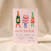 Dancing Champs Card by Mr. Boddington's Studio on a natural cotton backdrop