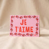 Je t'aime Card by Mr. Boddington's Studio on a natural cotton backdrop