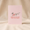 Kitty Mail Card by Mr. Boddington's Studio on a natural cotton backdrop
