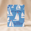 Lifes an Ocean Card by Ula Bloom on a natural cotton backdrop