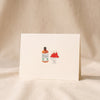 Shaken por Favor Notecards by Mr. Boddington's Studio on a natural cotton backdrop