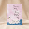 Swans Card by Mr. Boddington's Studio on a natural cotton backdrop