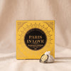 Mariage Freres Paris in Love, box of 30 muslin tea sachets, on a natural cotton backdrop