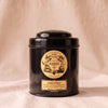 Mariage Freres Marco Polo, 100g black tea tin, on a natural cotton backdrop