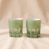 Rialto Old Fashion Glasses, Set of 2, on a natural cotton backdrop