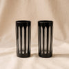 Empire Highball Glasses, Set of 2, Tuxedo, on a natural cotton backdrop