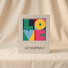 Amour embroidered photo album by Printworks front cover on a natural cotton backdrop