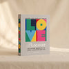 Amour embroidered photo album by Printworks on a natural cotton backdrop