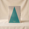 Reverra leather backgammon set by Printworks closed top view on a natural cotton backdrop