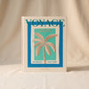 Voyage embroidered photo album by Printworks front cover on a natural cotton backdrop