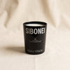 Dance Olfactic oud scented candle by Sibonei on a natural cotton backdrop