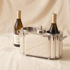 Alsace two bottle wine cooler by Zodax alternate view on a natural cotton backdrop