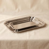 Andrea serving tray 16 inch by Zodax second alternate view on a natural cotton backdrop