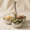 Basso condiment trio by Zodax alternate view on a natural cotton backdrop