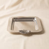 Cap Ferrat fan shell serving tray by Zodax alternate view on a natural cotton backdrop